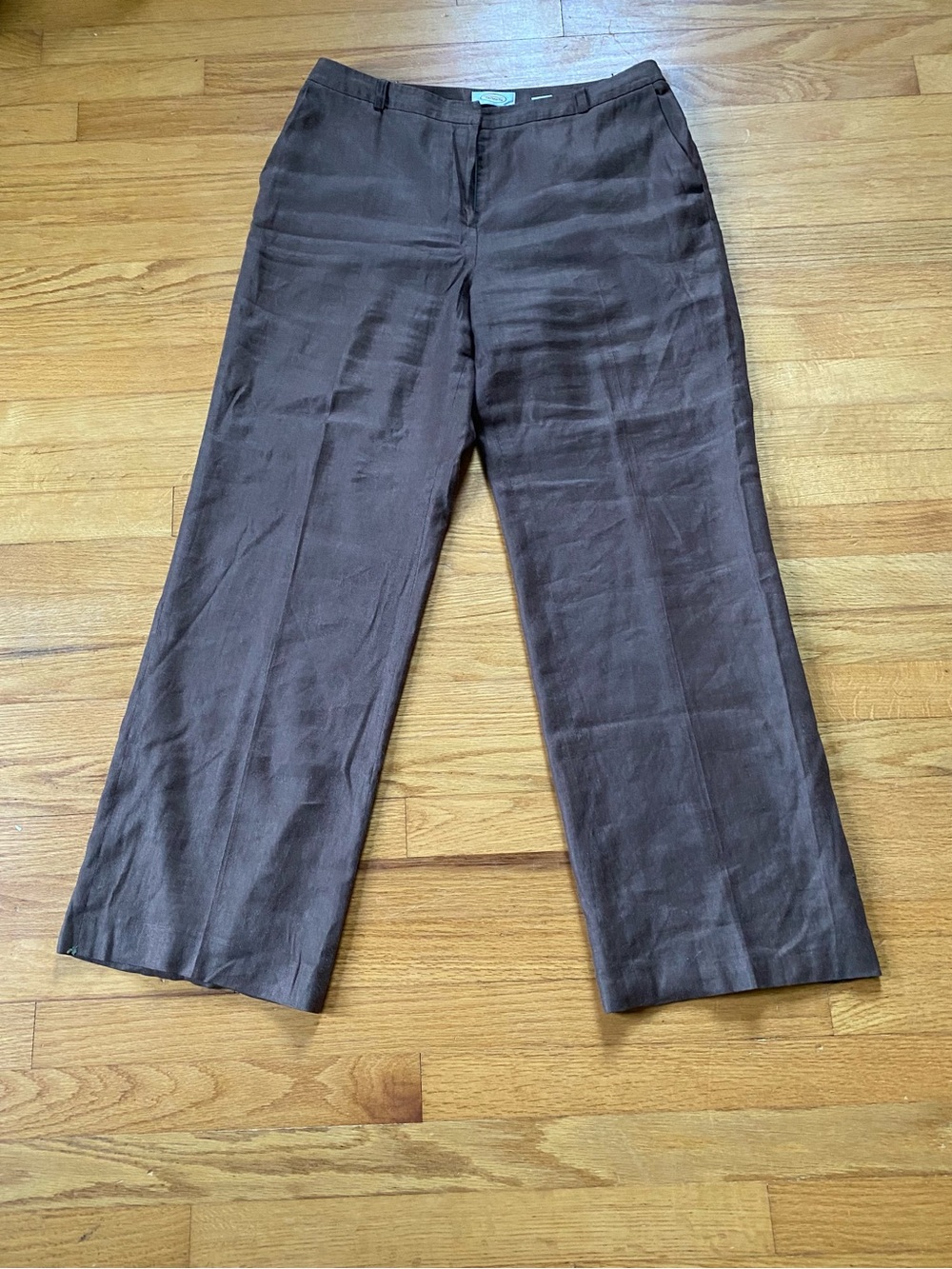Talbots Brown Wide-Leg Dress Pants